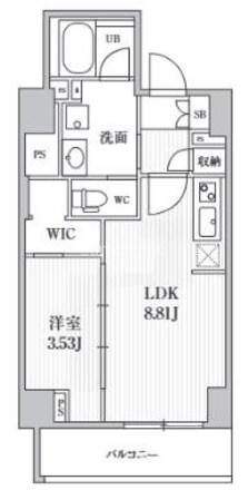 阿波座駅 徒歩3分 4階の物件間取画像